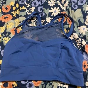 Blue lululemon mesh sports bra